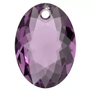9mm PureCrystal 6438 Elliptic Cut Pendant - Amethyst x1