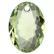 9mm PureCrystal 6438 Elliptic Cut Pendant - Peridot x1