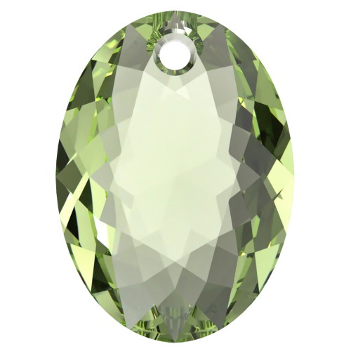 9mm PureCrystal 6438 Elliptic Cut Pendant - Peridot x1
