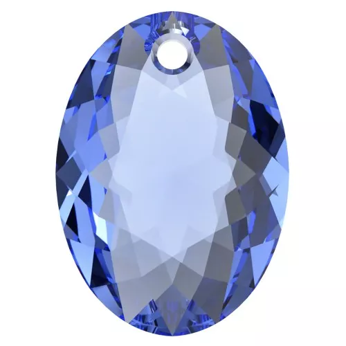 9mm PureCrystal 6438 Elliptic Cut Pendant - Sapphire x1