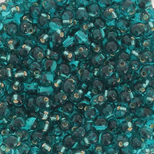 2.8 mm Miyuki drop beads DP28-2425 - Teal Silver Lined x8g