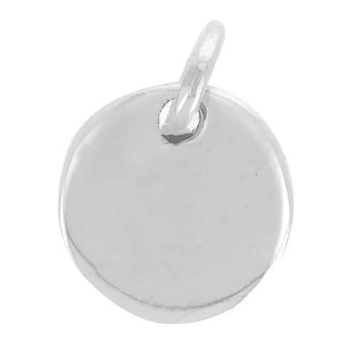 8mm 925 Sterling Silver Round medal charm to engrave x1