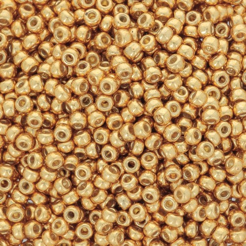 Miyuki Duracoat 11/0 Seed beads 4203 - Galvanized Yellow Gold x100g