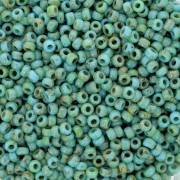Miyuki 11/0 Seed Beads 4514 - Opaque Turquoise Blue Picasso x 100 g