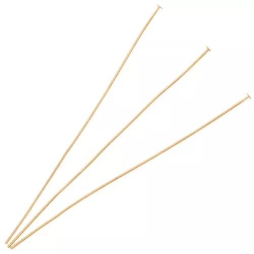 50x0.5 mm Head pins - Fine Gold plated x20