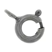 5mm 925 Sterling silver Spring clasp - Black Rhodium x1