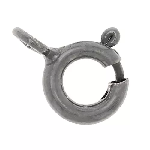 5mm 925 Sterling silver Spring clasp - Black Rhodium x1