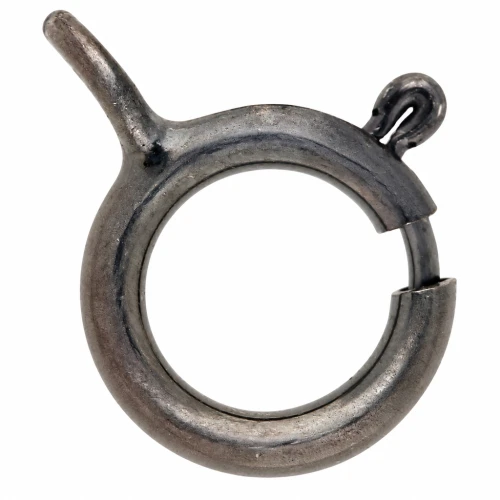 6mm 925 Sterling silver Spring clasp - Black Rhodium x1