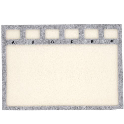 29.5x21cm Beading mat with 6 compartments - Grey - Beige x1