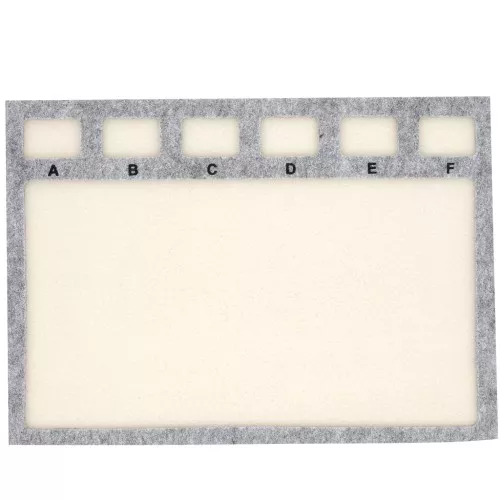 29.5x21cm Beading mat with 6 compartments - Grey - Beige x1
