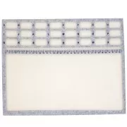 35.5x28cm Beading mat with 24 spaces - Grey - Beige x1