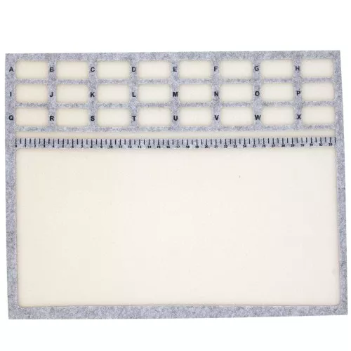 35.5x28cm Beading mat with 24 spaces - Grey - Beige x1