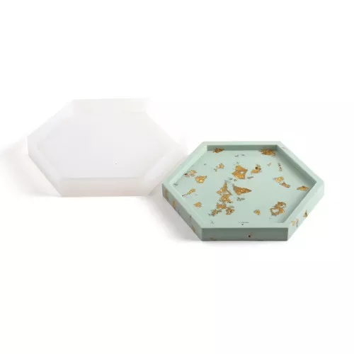 17x15 cm hexagonal silicone cup mold x1