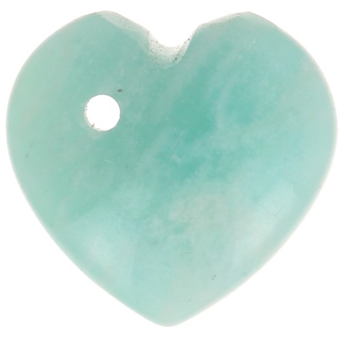 10mm gemstone heart Sequin - Amazonite x1