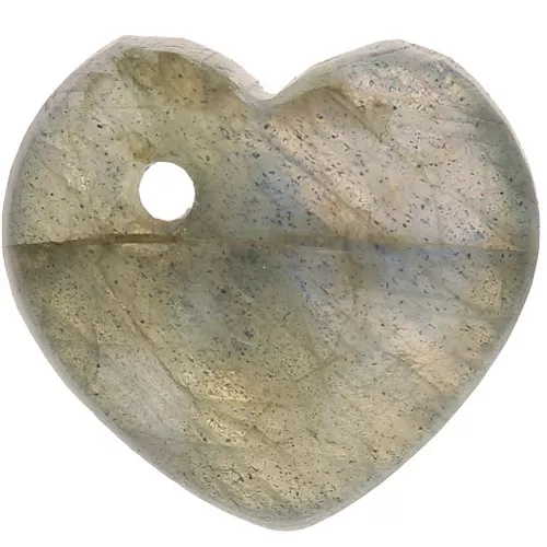 10mm gemstone heart Sequin - Labradorite x1