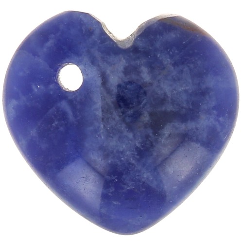 10mm gemstone heart Sequin- Sodalite x1