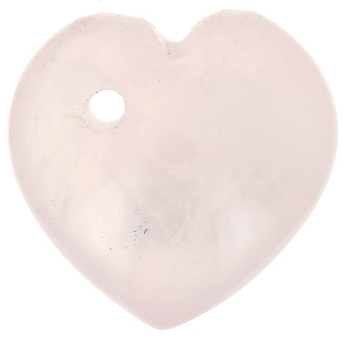 10mm gemstone heart Sequin - Rose Quartz x1