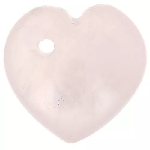10mm gemstone heart Sequin - Rose Quartz x1