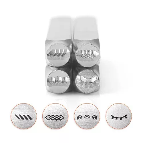 Set of 4 ImpressArt stamps - 6 mm - Borders Version 1 x1