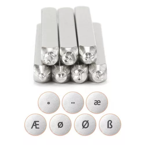 Set of 7 ImpressArt stamps - from 0.5 to 3 mm - Letter symbol x1