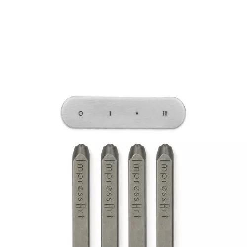 Set of 4 ImpressArt stamps - 1 mm - Longitude and Latitude x1