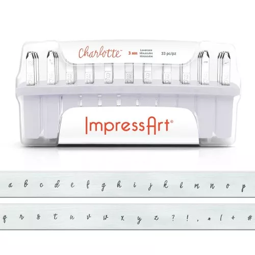 ImpressArt stamps set - 3 mm - Lowercase Alphabet - Charlotte x33