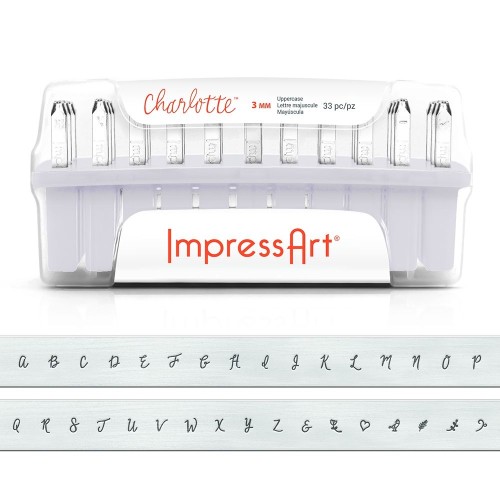 ImpressArt stamps set - 3 mm - Alphabet Majuscules - Charlotte x33