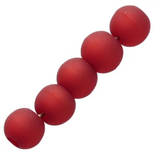 4mm Polaris round beads - Red Magma x20