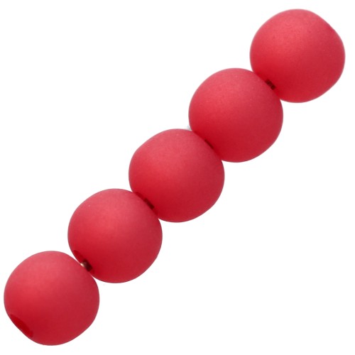 4mm Polaris round beads - Indian Pink x20