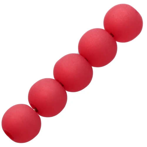 4mm Polaris round beads - Indian Pink x20