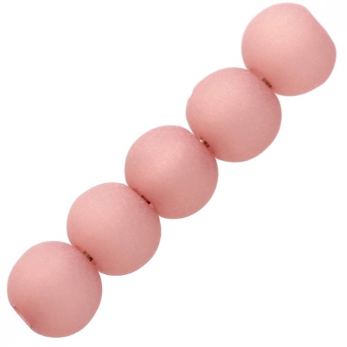 4mm Polaris round beads - Antique Pink x20