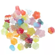 Czech pressed glass beads assortment - Flowers 1 x50g