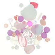 Czech pressed glass beads assortment - Little Princess x50g