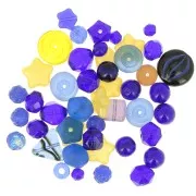 Czech pressed glass beads assortment - Star Sky 1 x50g