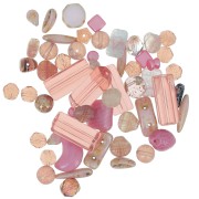 Czech pressed glass beads assortment - Dusty rose x50g