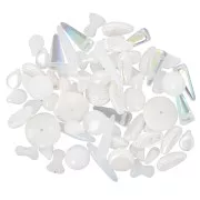 Czech pressed glass beads assortment - Bridal x20g