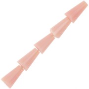 8x4mm Faceted glass cone beads - Opaque Peach x25
