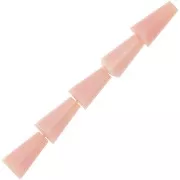 8x4mm Faceted glass cone beads - Opaque Peach x25