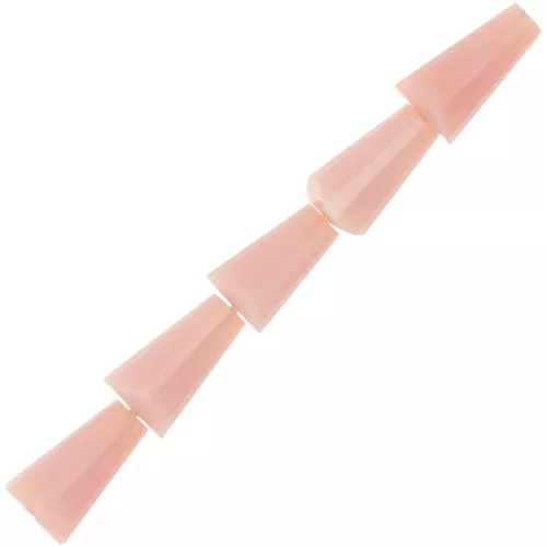 8x4mm Faceted glass cone beads - Opaque Peach x25