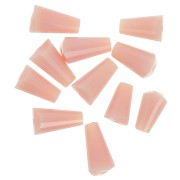 8x4mm Faceted glass cone beads - Opaque Peach x25