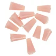 8x4mm Faceted glass cone beads - Opaque Peach x25