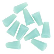 8x4mm Faceted glass cone beads - Opaque Turquoise x25