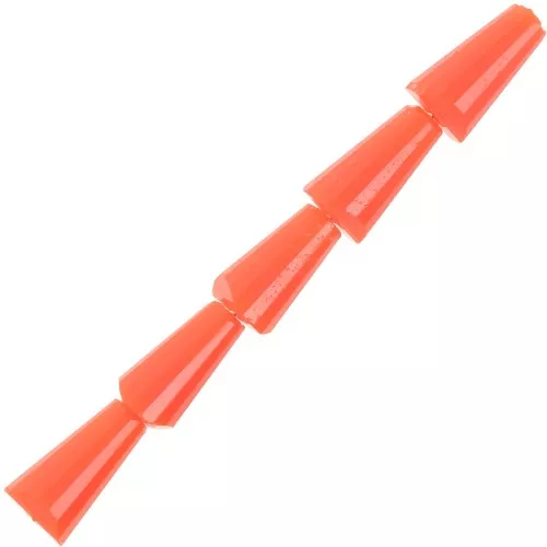 8x4mm Faceted glass cone beads - Opaque Hyacinth x25