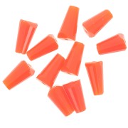 8x4mm Faceted glass cone beads - Opaque Hyacinth x25