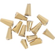Faceted glass cone beads - 8x4 mm - Gold x25