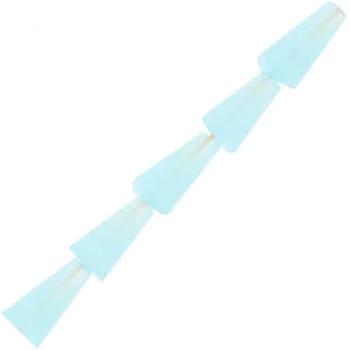 8x4mm Faceted glass cone beads - Sky Blue x25