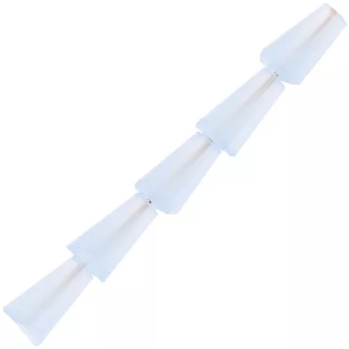 8x4mm Faceted glass cone beads - Light Sapphire x25