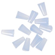 8x4mm Faceted glass cone beads - Light Sapphire x25