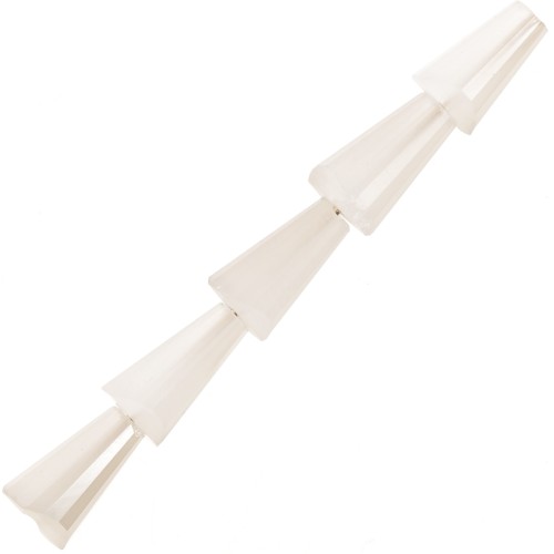 8x4mm Faceted glass cone beads - Beige x25