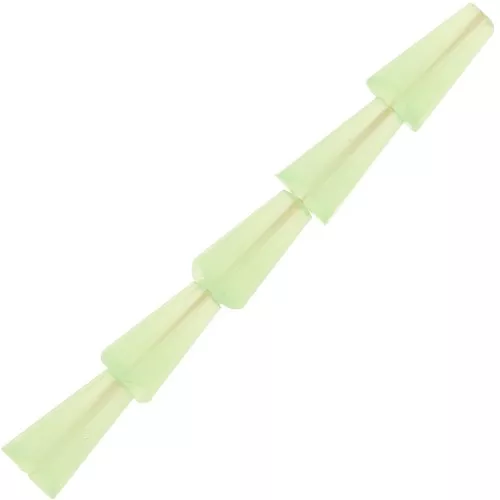 8x4mm Faceted glass cone beads- Vert menthe x25